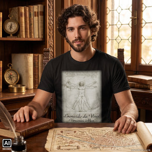 De Vitruviusman van Leonardo da Vinci T-shirt
