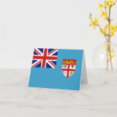 De Vlag Notecard van Fiji Kaart (Gele Bloem)