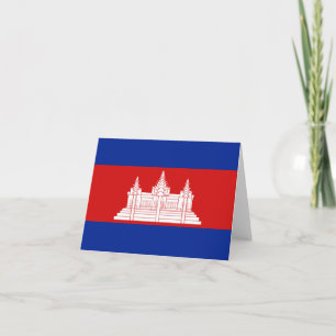 De Vlag Notecard van Kambodja Kaart