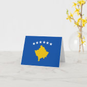 De Vlag Notecard van Kosovo Kaart (Gele Bloem)