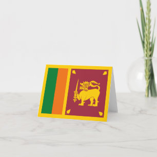 De Vlag Notecard van Sri Lanka Kaart
