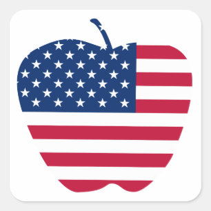 De vlag NYC van Big Apple America Vierkante Sticker