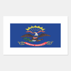 De vlag Staat van de Noord- van Dakota Rechthoekige Sticker