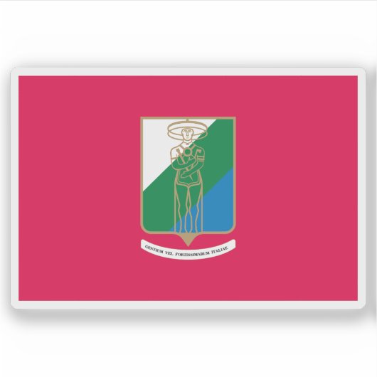 De vlag van Abruzzo, Italië Sticker (Voorkant)