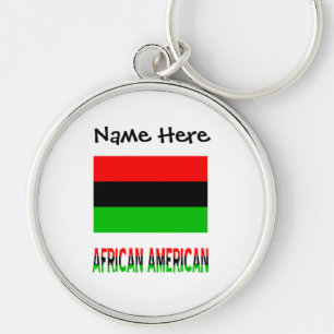 De vlag van Afrika - Amerikaans en diaspora - gepe Sleutelhanger