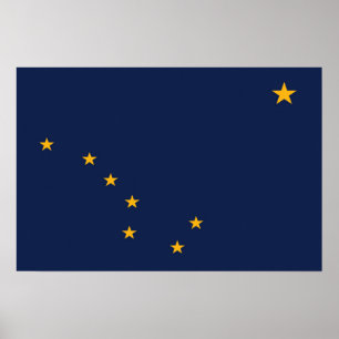 De vlag van Alaska, Verenigde Staten van Amerika Poster