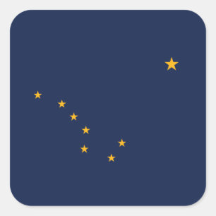 De vlag van Alaska Vierkante Sticker