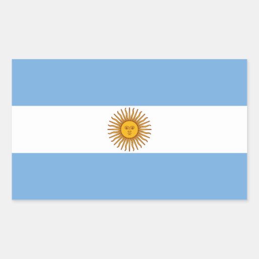 De vlag van Argentinië Rechthoekige Sticker (Voorkant)