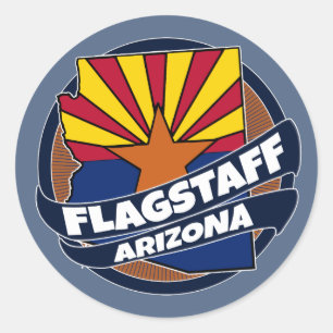 De vlag van Arizona barstte rond de stickers