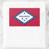 De vlag van Arkansas Rechthoekige Sticker (Tas)