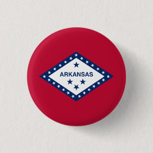 De vlag van Arkansas Ronde Button 3,2 Cm