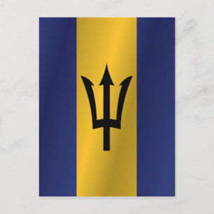 De vlag van Barbados Briefkaart