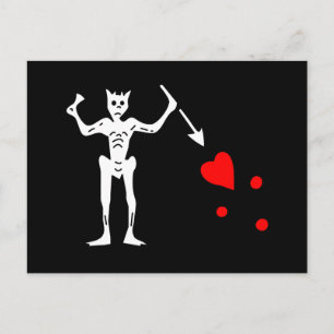 De vlag van Blackbeard Authentic Briefkaart
