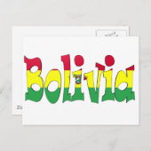 De Vlag van bolivia Briefkaart (Voorkant / Achterkant)
