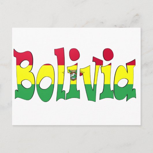 De Vlag van bolivia Briefkaart (Voorkant)