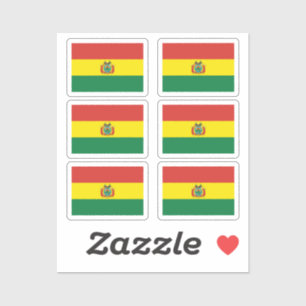 De vlag van Bolivia Collectie pack van 6 Sticker