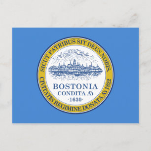 De vlag van Boston (Massachusetts) Briefkaart