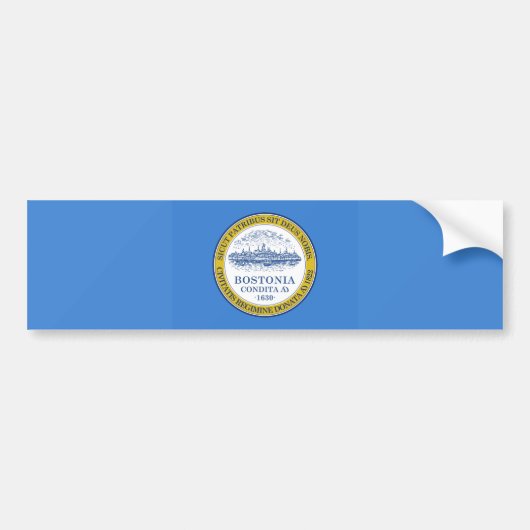 De vlag van Boston (Massachusetts) Bumpersticker (Voorkant)
