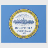 De vlag van Boston (Massachusetts) Cadeaupapier (Vlak)