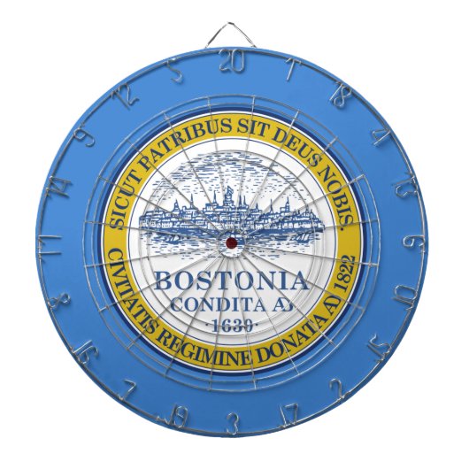 De vlag van Boston (Massachusetts) Dartbord (Voorkant)