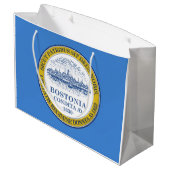 De vlag van Boston (Massachusetts) Groot Cadeauzakje (Achterkant Gekanteld)