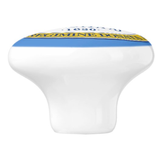 De vlag van Boston (Massachusetts) Keramische Knop (Zijkant)