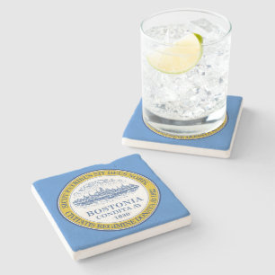 De vlag van Boston (Massachusetts) Stenen Onderzetter