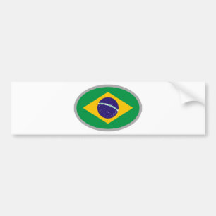 De vlag van Brazilië - Koel Ontwerp! Bumpersticker