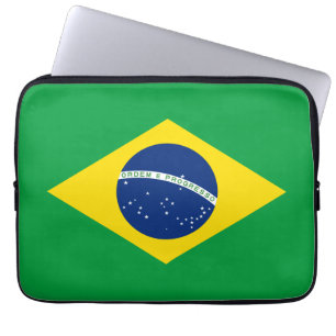 De Vlag van Brazilië Laptop Sleeve