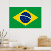 De vlag van Brazilië Poster (Keuken)