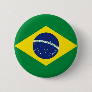 De Vlag van Brazilië Ronde Button 5,7 Cm