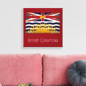 De vlag van British Columbia Canvas Afdruk (Insitu (Woonkamer))