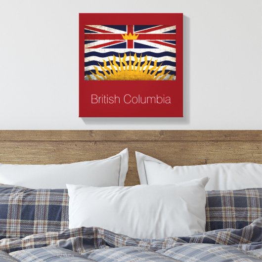 De vlag van British Columbia Canvas Afdruk (Insitu (Slaapkamer))