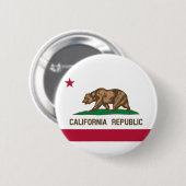 De vlag van Californië Ronde Button 5,7 Cm (Voorkant /achterkant)