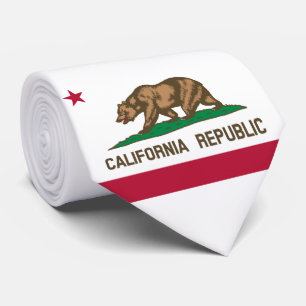 De vlag van Californië Stropdas