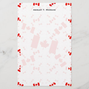 De vlag van Canada in Veelvoudige Colorful Lagen v Briefpapier