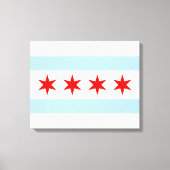 De vlag van Chicago (Illinois) Canvas Afdruk (Voorkant)