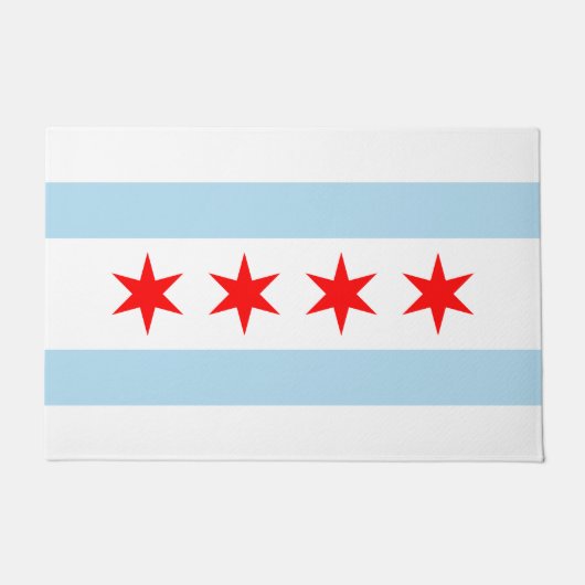 De vlag van Chicago (Illinois) Deurmat (Voorkant)