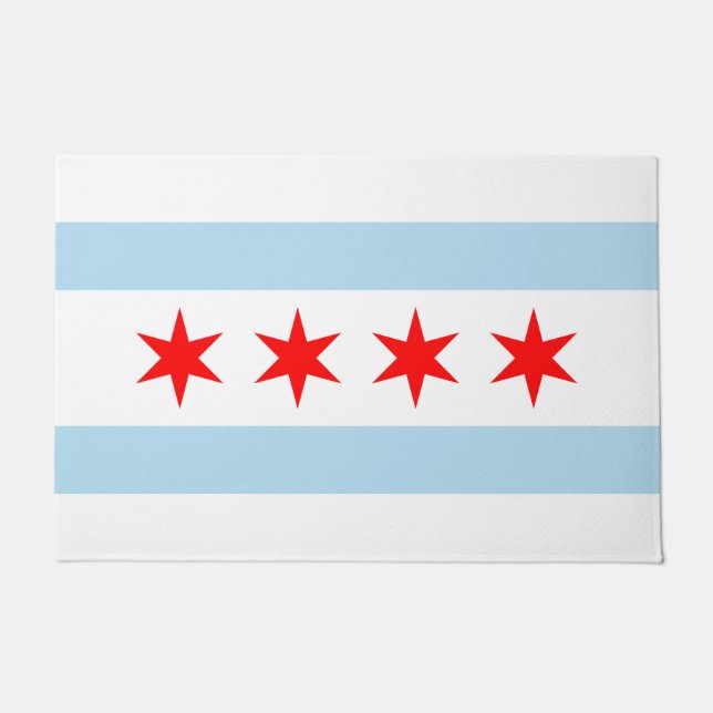 De vlag van Chicago (Illinois) Deurmat (Voorkant)