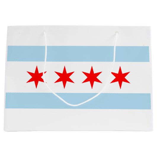 De vlag van Chicago (Illinois) Groot Cadeauzakje (Voorkant)