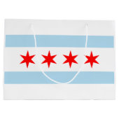 De vlag van Chicago (Illinois) Groot Cadeauzakje (Achterkant)