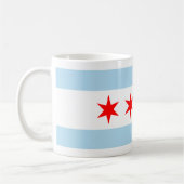 De vlag van Chicago (Illinois) Koffiemok (Links)