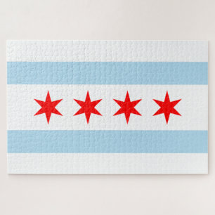 De vlag van Chicago (Illinois) Legpuzzel