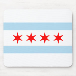 De vlag van Chicago (Illinois) Muismat
