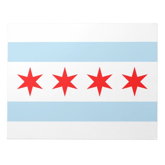 De vlag van Chicago (Illinois) Notitieblok (Voorkant)