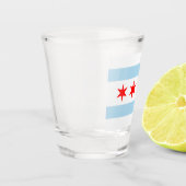De vlag van Chicago (Illinois) Shot Glas (Links)