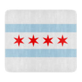De vlag van Chicago (Illinois) Snijplank (Voorkant)