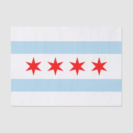 De vlag van Chicago (Illinois) Tissuepapier (Voorkant)