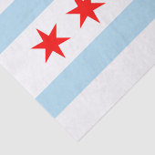 De vlag van Chicago (Illinois) Tissuepapier (Detail)