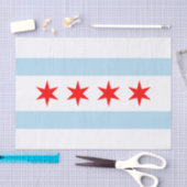 De vlag van Chicago (Illinois) Tissuepapier (Craft)